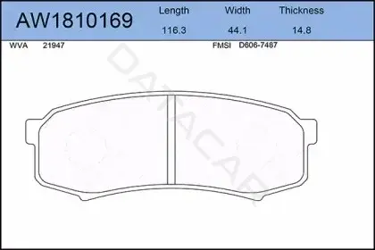 Тормозные колодки AYWIPARTS AW1810169