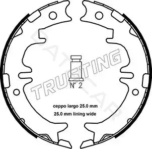 Колодки ручника TRUSTING 115.311