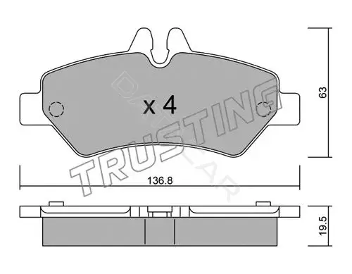 Тормозные колодки TRUSTING 688.0