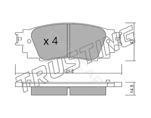 Тормозные колодки TRUSTING 1089.0