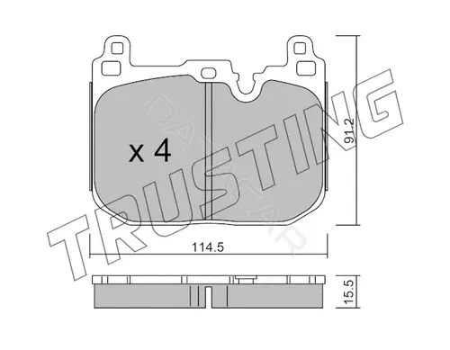 Тормозные колодки TRUSTING 1039.4