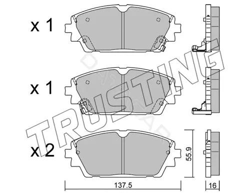 Тормозные колодки TRUSTING 1237.0