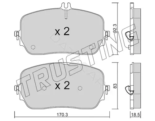 Тормозные колодки TRUSTING 1272.0