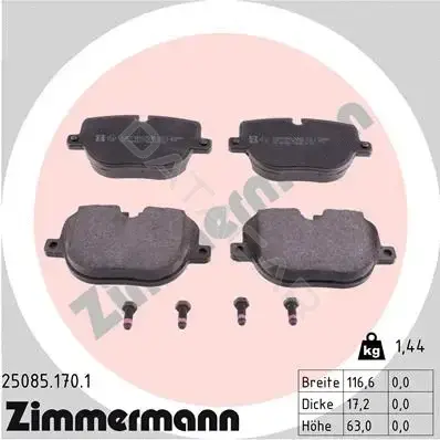 Тормозные колодки ZIMMERMANN 25085.170.1