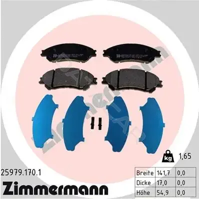 Тормозные колодки ZIMMERMANN 25979.170.1