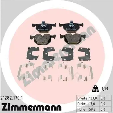 Тормозные колодки ZIMMERMANN 21282.170.1