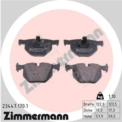 Тормозные колодки ZIMMERMANN 23447.170.1