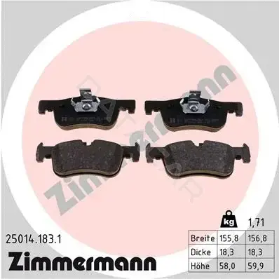 Тормозные колодки ZIMMERMANN 25014.183.1