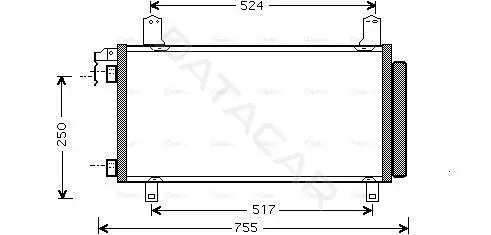 Радиатор кондиционера AVA MZ5158D
