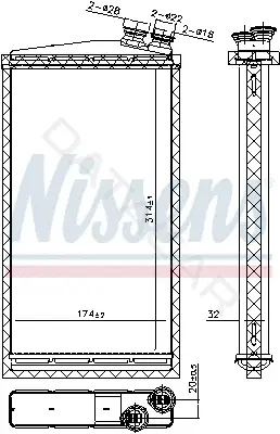 Радиатор печки NISSENS 707206