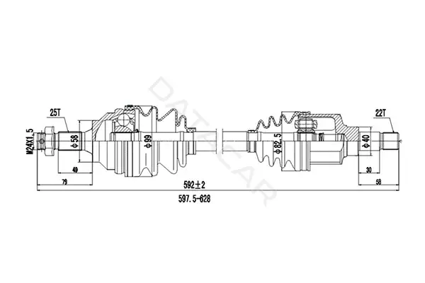 Приводной вал / Полуось DYNAMATRIX DDS210026