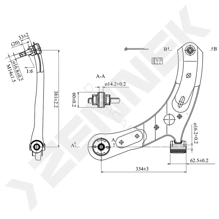 Рычаги ZENNEK DCA0215