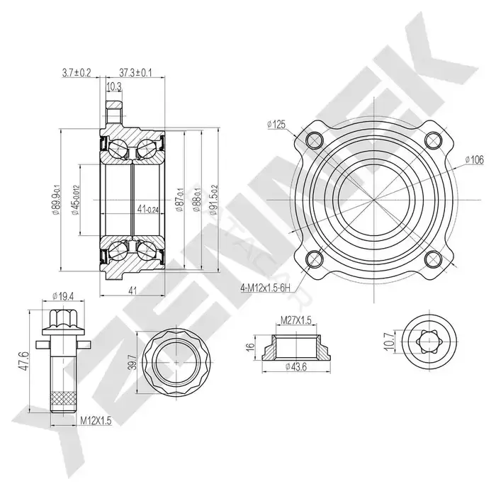 Ступица колеса ZENNEK DHB0036
