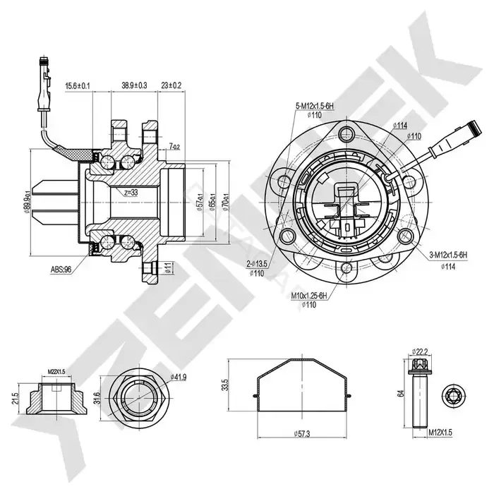 Ступица колеса ZENNEK DHB0085