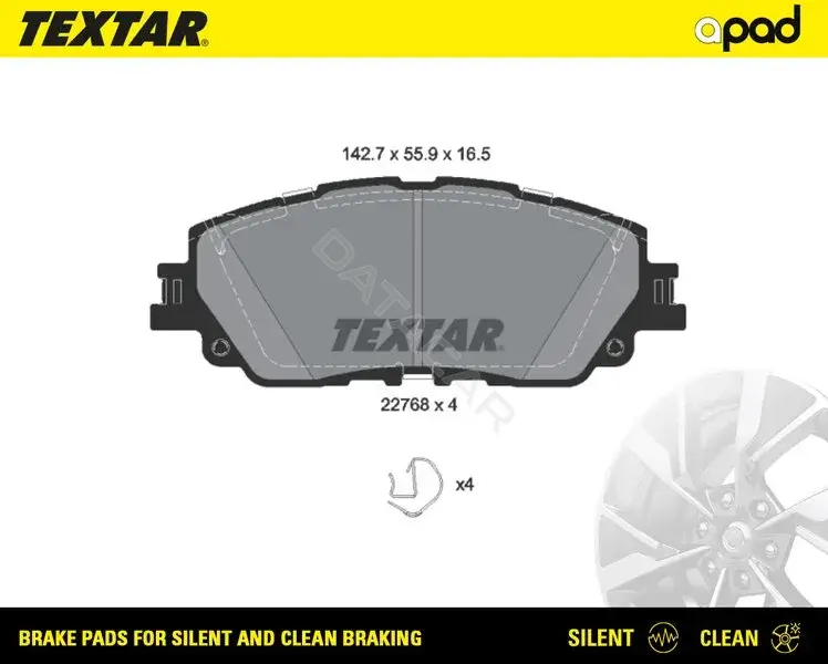 Тормозные колодки TEXTAR 2276801SC