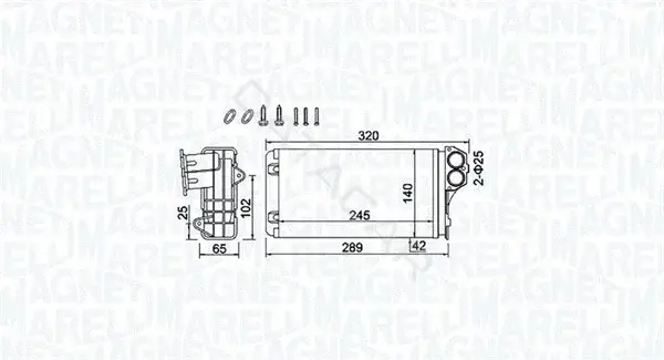 Радиатор печки MAGNETI MARELLI 350218416000