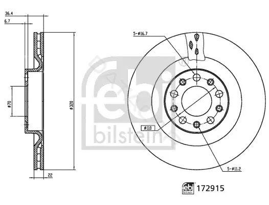 Тормозные диски FEBI 172915