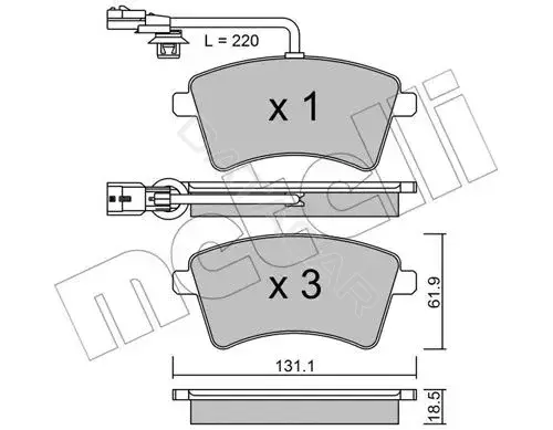 Тормозные колодки METELLI 22-0812-1
