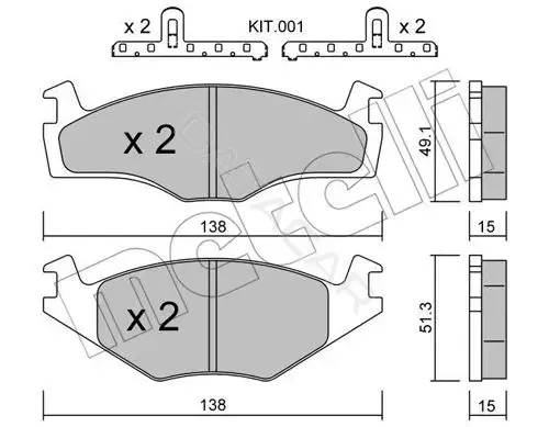 Тормозные колодки METELLI 22-0045-0K