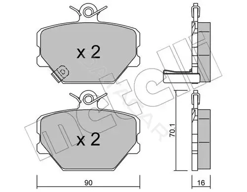 Тормозные колодки METELLI 22-0341-0