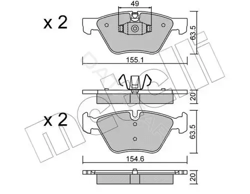 Тормозные колодки METELLI 22-0557-5