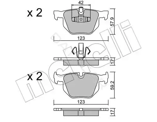 Тормозные колодки METELLI 22-0643-0