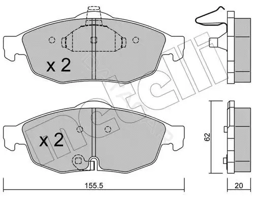 Тормозные колодки METELLI 22-0715-0