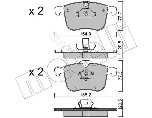 Тормозные колодки METELLI 22-0813-0