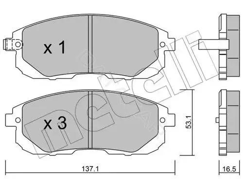 Тормозные колодки METELLI 22-0876-0