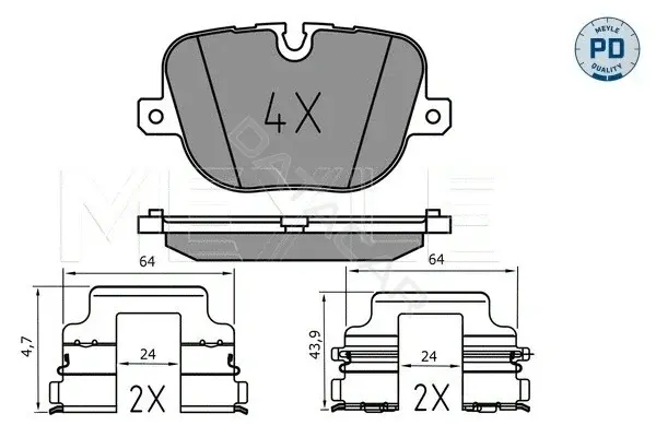 Тормозные колодки MEYLE 0252508517/PD