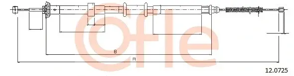 Трос ручника COFLE/TELCO 92.12.0725