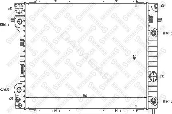 Радиатор охлаждения STELLOX 10-26047-SX