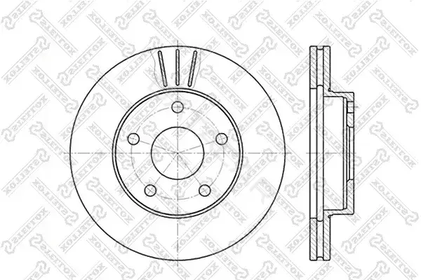 Тормозные диски STELLOX 6020-2524V-SX