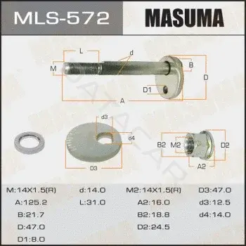 Болт подвески MASUMA MLS-572