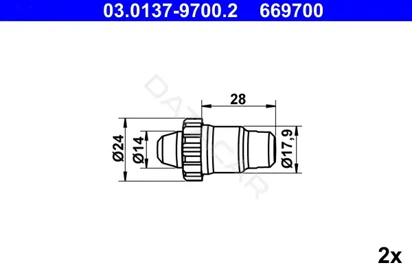 Ремкомплект тормозных колодок ATE 03.0137-9700.2