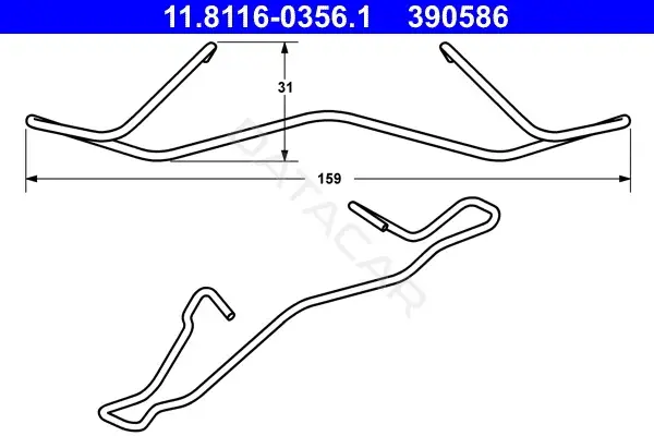 Пружина колодок ATE 11.8116-0356.1