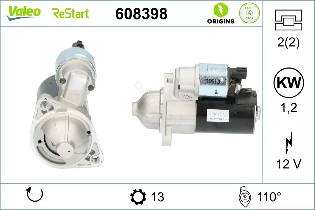 Стартер VALEO 608398
