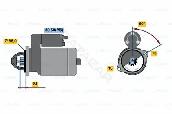 Стартер BOSCH 0001106027