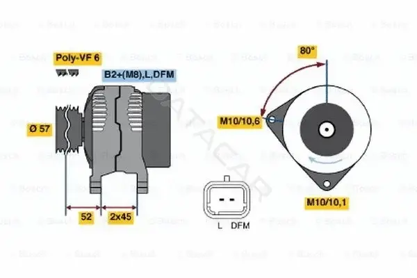 Генератор BOSCH 0121715101