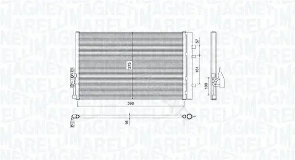 Радиатор кондиционера MAGNETI MARELLI 350203788000