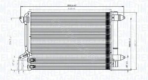 Радиатор кондиционера MAGNETI MARELLI 350203845000