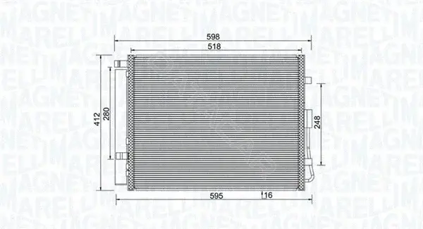 Радиатор кондиционера MAGNETI MARELLI 350203984000