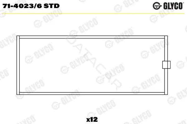 Вкладыши шатунные GLYCO 71-4023/6STD