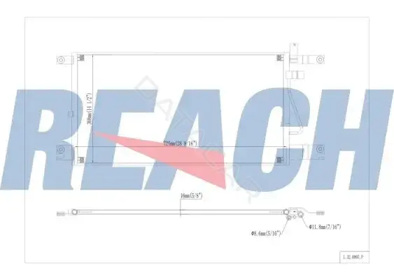 Радиатор кондиционера REACH 1.32.0997.P