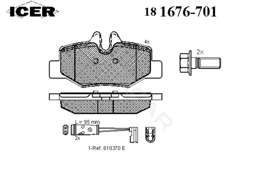 Тормозные колодки ICER 181676-701
