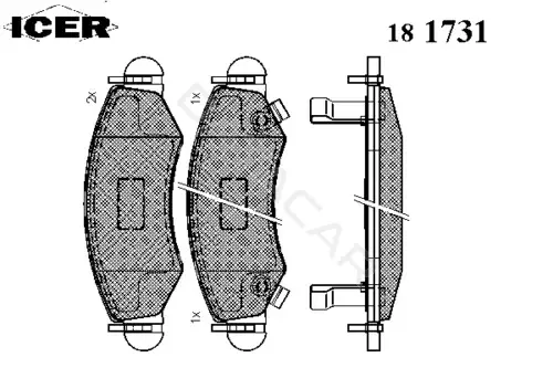 Тормозные колодки ICER 181731