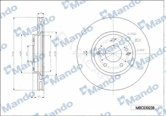 Тормозные диски MANDO MBC030238