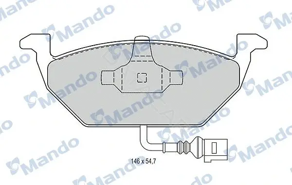 Тормозные колодки MANDO MBF015147