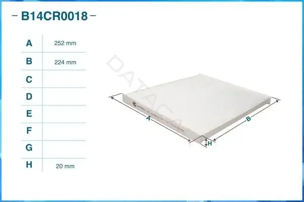 Фильтр салонный CWORKS B14CR0018
