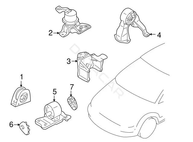 Подушка двигателя (Опора) MITSUBISHI MR554746